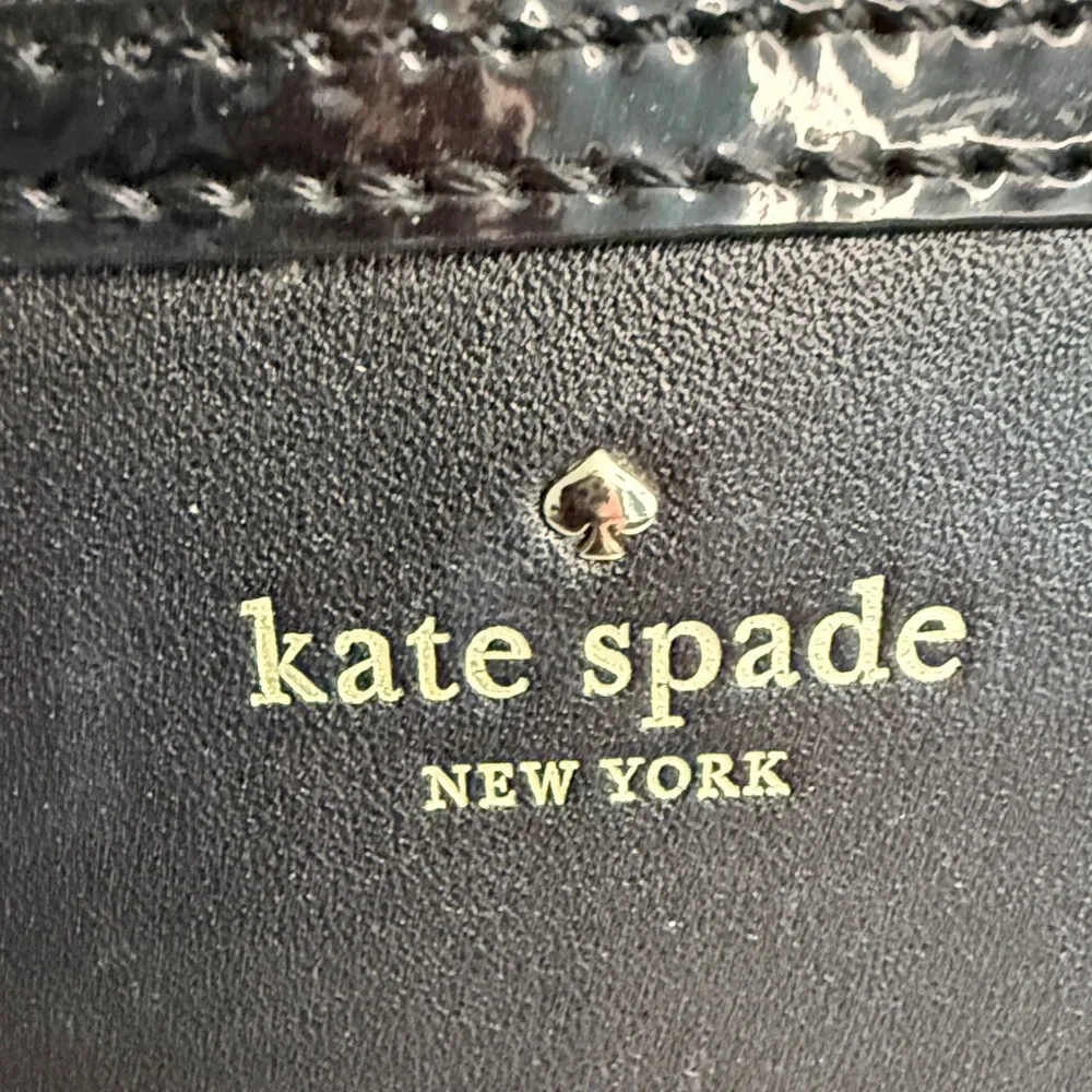 Kate Spade New York Aurelia Court Jessmin Tote in Black Nylon with leather trim